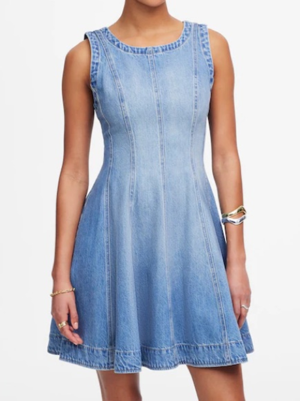 Madewell Circle Mini Dress: Airy Denim